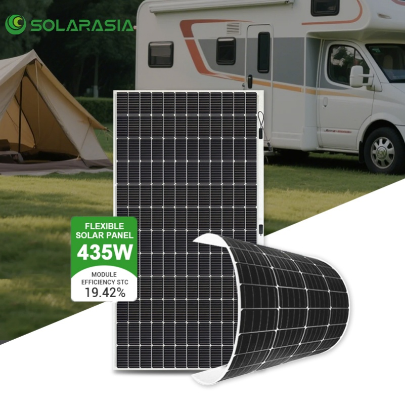 Flexible PV Solar Panel Sunman Solar Panel 430W Monocrystalline Durable Half Cell PV Module for Home Balcony RV or off Grid Use