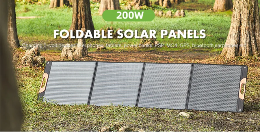 High Conversion Long Service Life 200W Foldable Solar Panel Portable Solar Panel for Portable Power Station