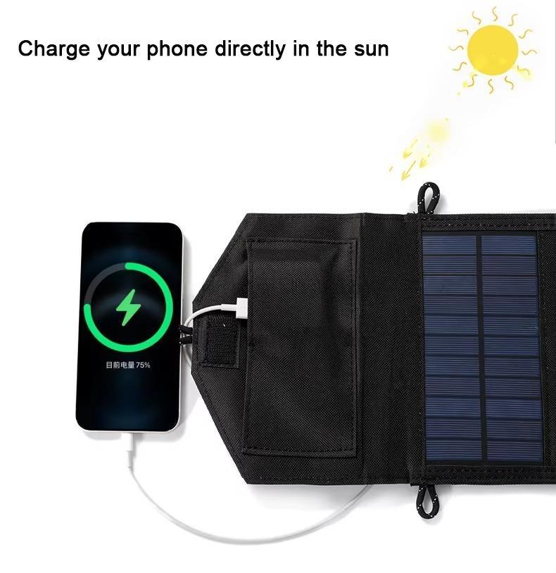US Stock Fast Shipping 60W Portable Foldable Solar Panel Monocrystalline USB Output for Outdoor Emergency Power Bank Charging