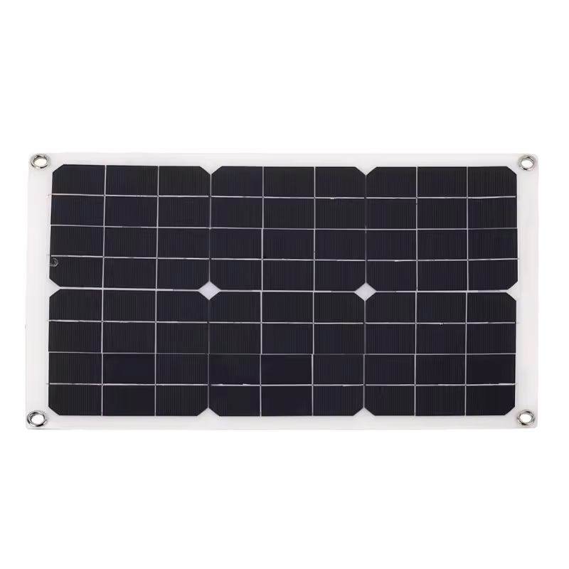 20W 18V Bendable Monocrystalline Silicon Solar Charger Semi-flexible Panel for 12V Batteries for RV Boat Car Marine Use