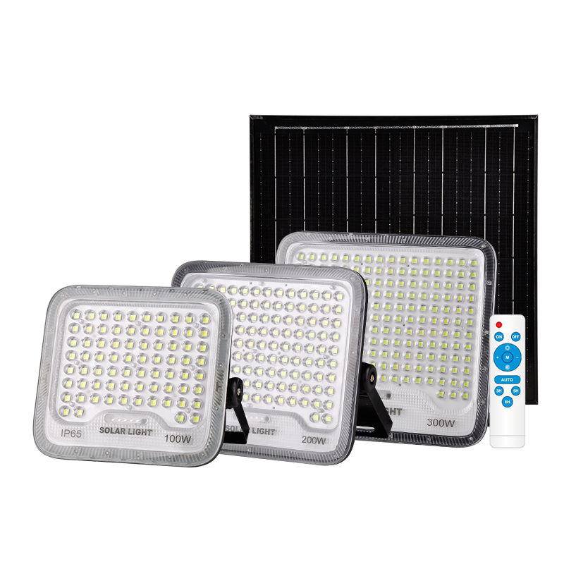 High Brightness Solar Flood Light 100W 200w 300w Intelligent Control Waterproof IP65 Outdoor Solar Flood Lighting