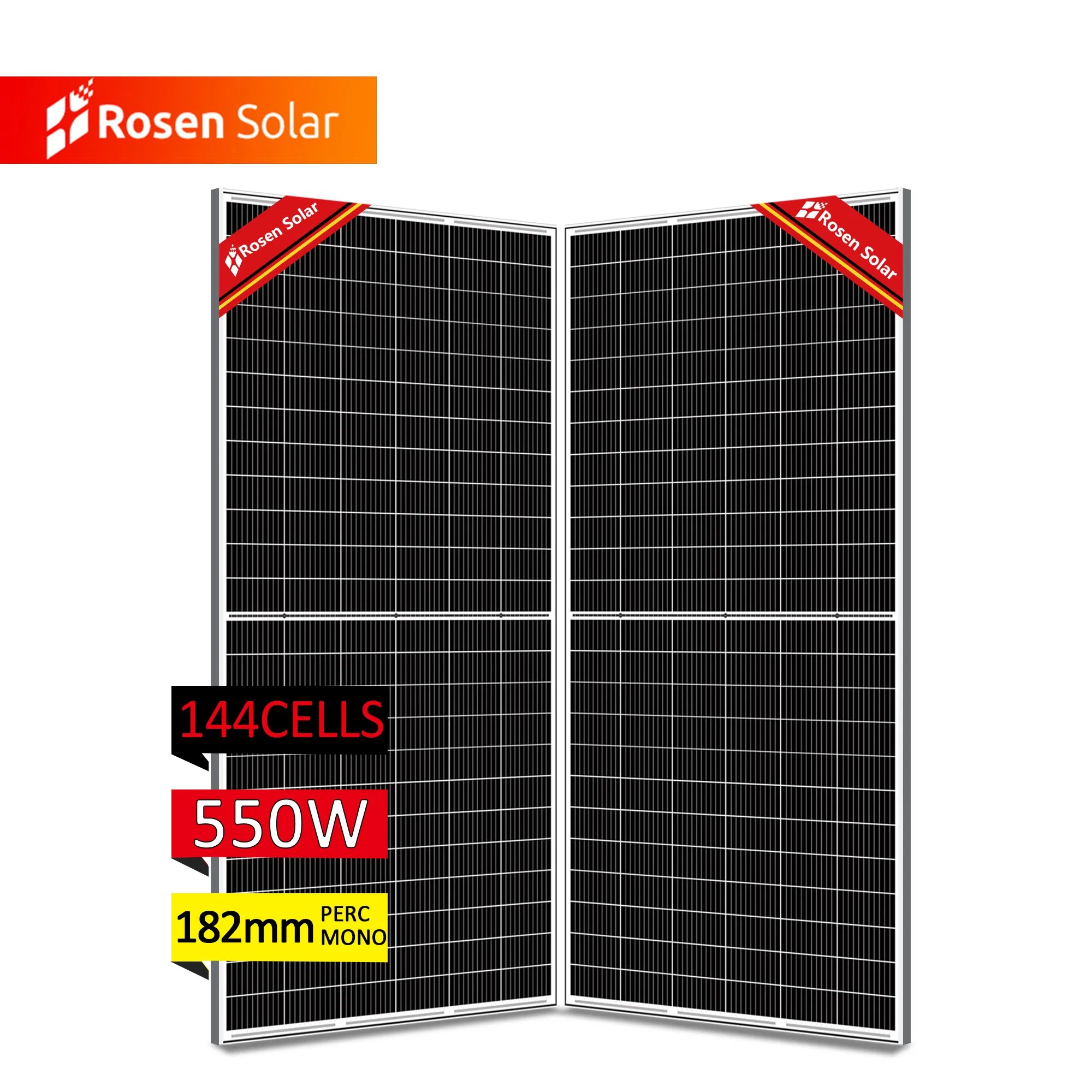 Top Quality Rosen A Grade Solar Cell Solar Panel Half Cell Solar Panel Mono Perc 540W 550W 550watt Solar Panel