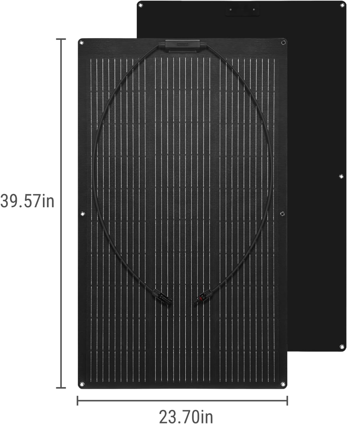 AISmartlink Bifacial 100 W 12V 10BB Monocrystalline Solar Panel High Efficiency Mono Module RV Marine Boat Off Grid