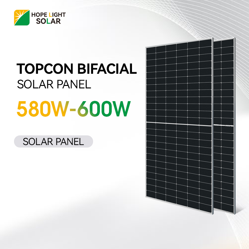 N-Type 580W 590W 600W Dual Glass Solar Panels From for TOPCON 1000W Mono Panel Competitive Prices