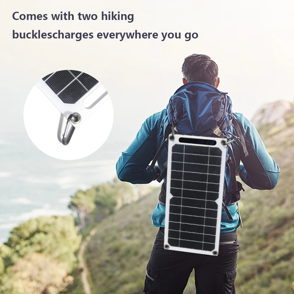 Portable 6.8V Flexible USB Waterproof Solar Panel for Outdoor Hiking Camping Mobile Phone Battery Charging Bank for Mobile