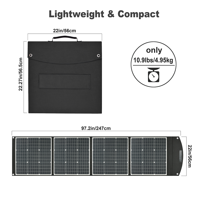 Portable 200W Paneles Solares 200W Mono Crystalline Solar Panel 200W Folding Solar Panel