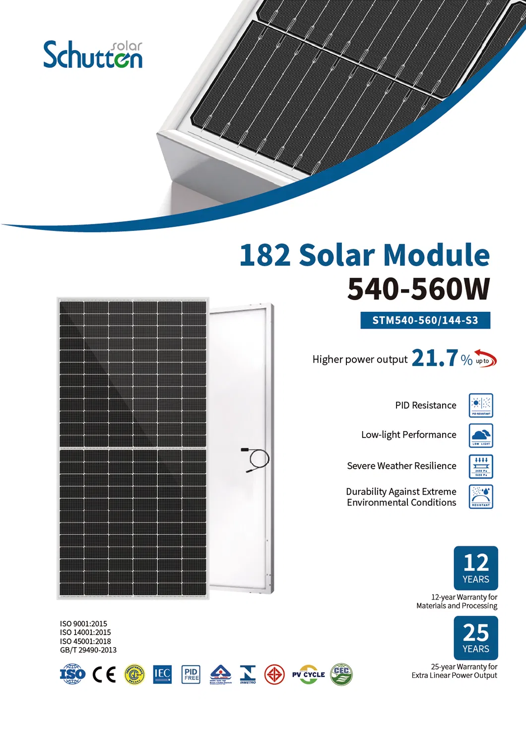 Eco-Conscious 545W Perc Mono Solar Panel Details