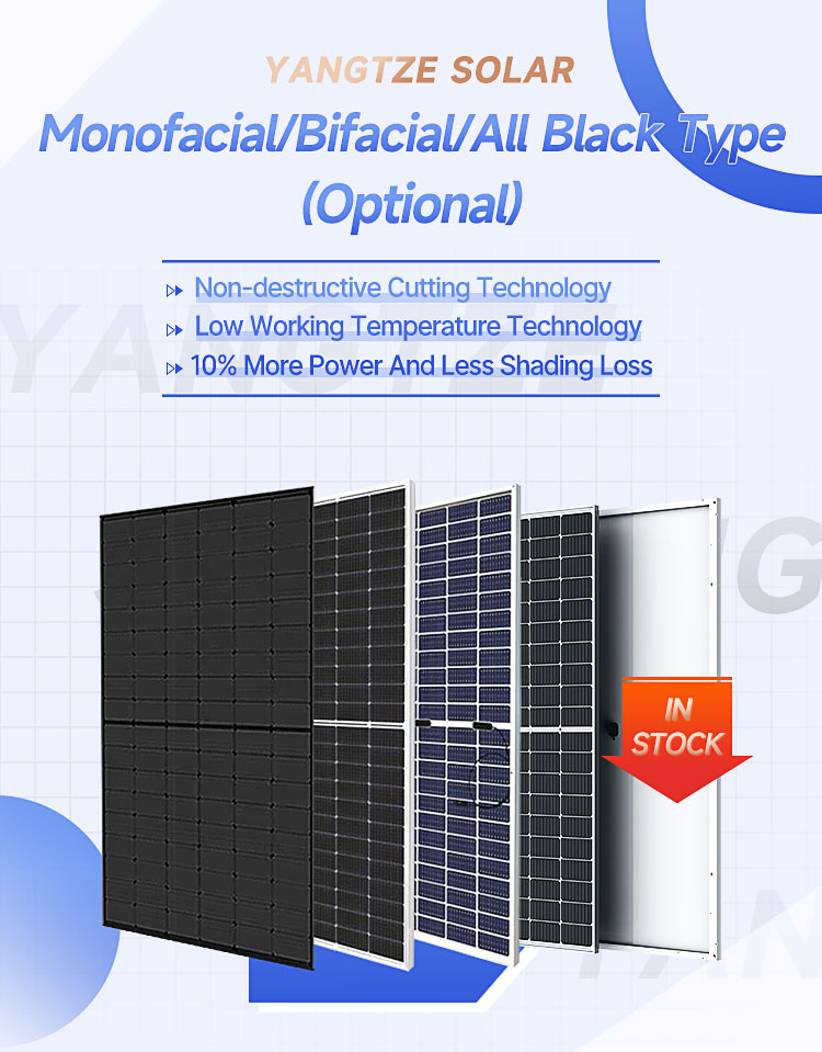 High Efficiency Hjt Bifacial Solar Panel 550w 580w 600w for Sale