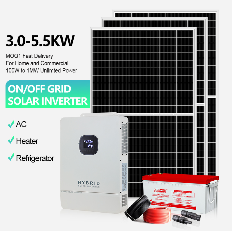 Home Use Solar Energy System 3KW 3.5KW 5KW 5.5KW 8KW 10KW Hybrid Off Grid Full Set Solar Solar Energy Storage System