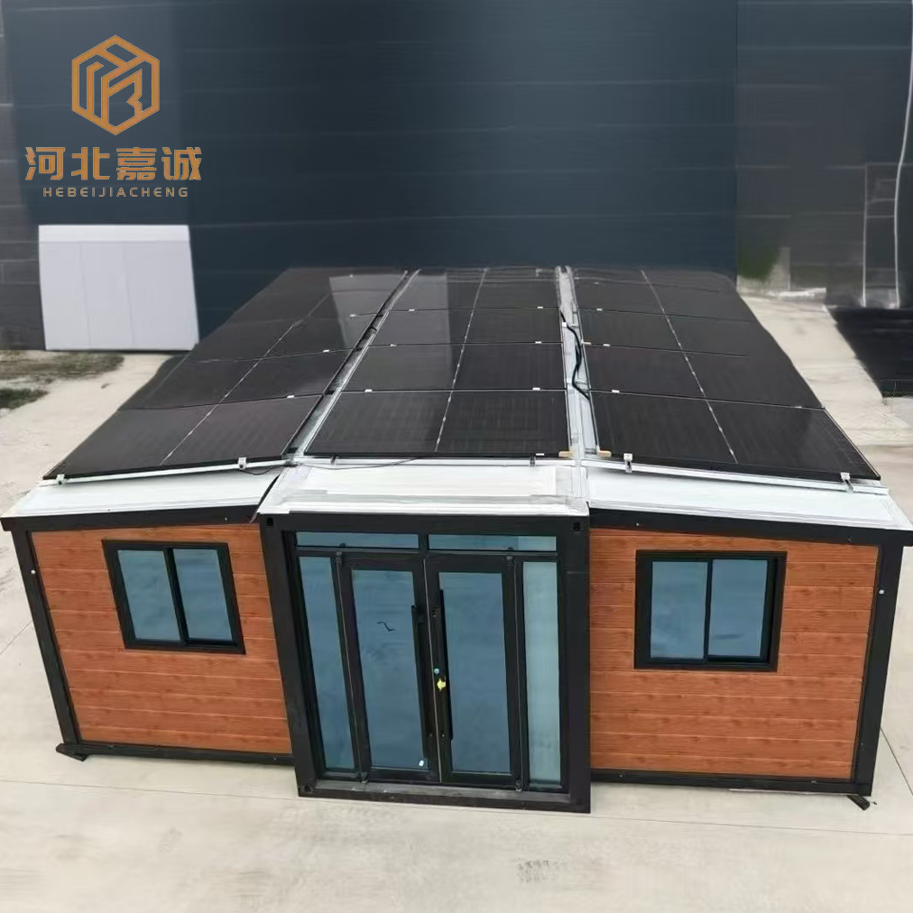Solar Powered Expandable Container House with Solar Panels System Luxury Prefabricated Modular Homes for Off-grid Living