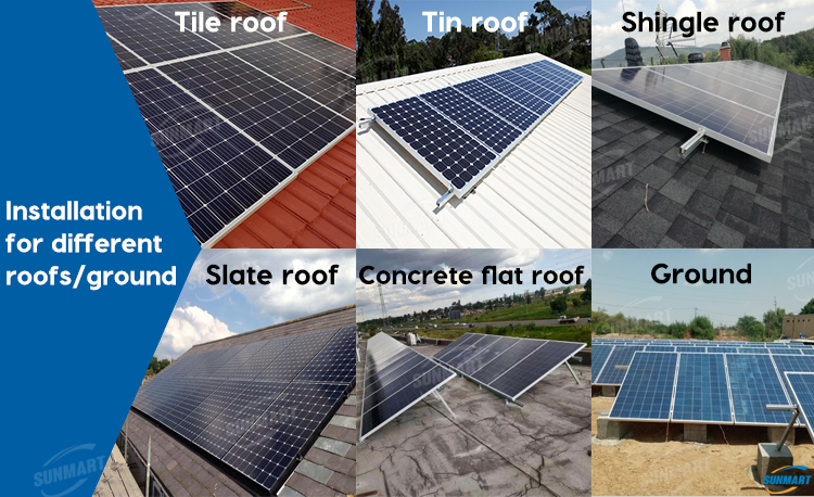 Complete Home 5000W Hybrid Solar Panels System 5kW Power off Grid Solar Energy System