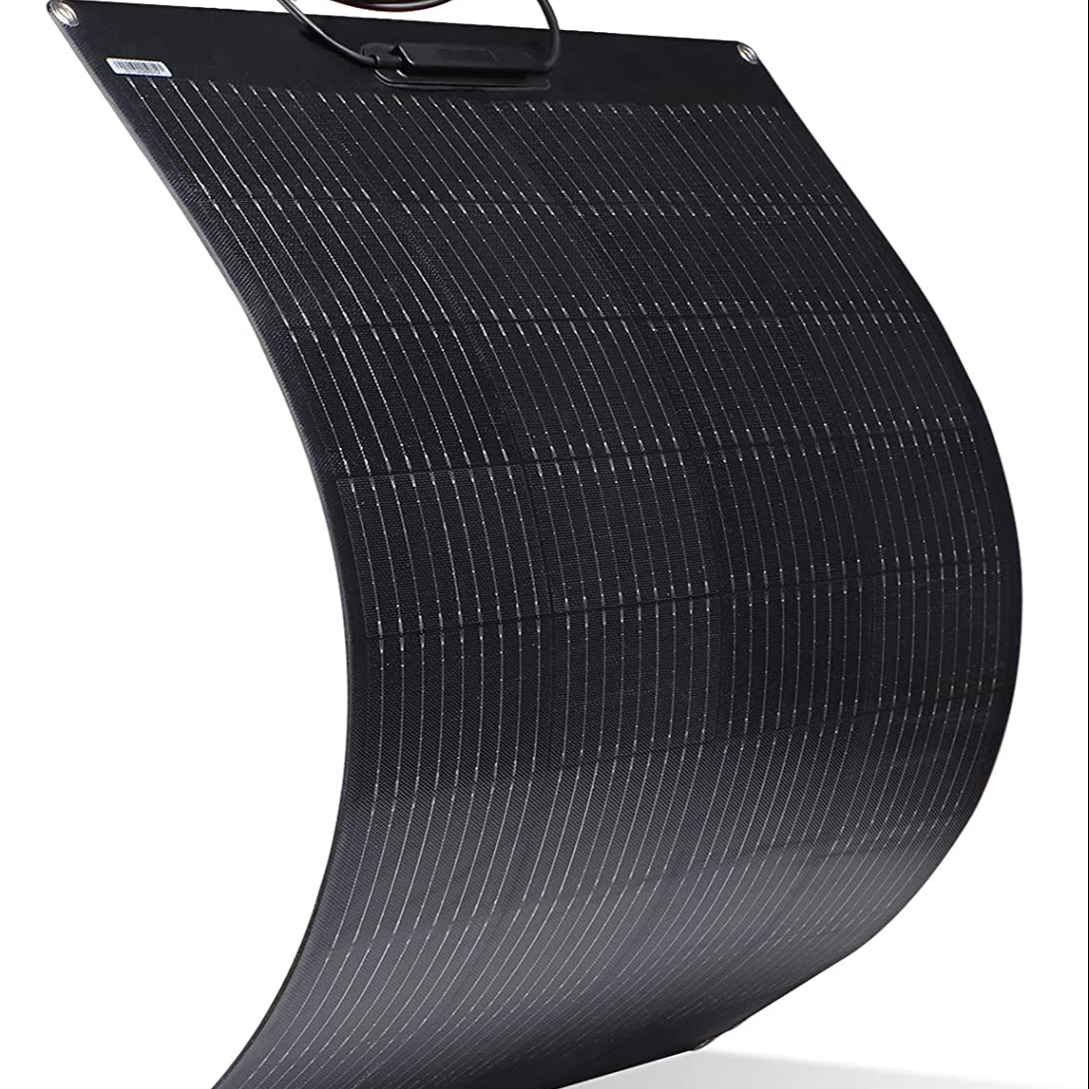 Semi Flexible Solar Panel 100w Monocrystalline Waterproof 12V Charger for RV Boat Caravans Motorhome