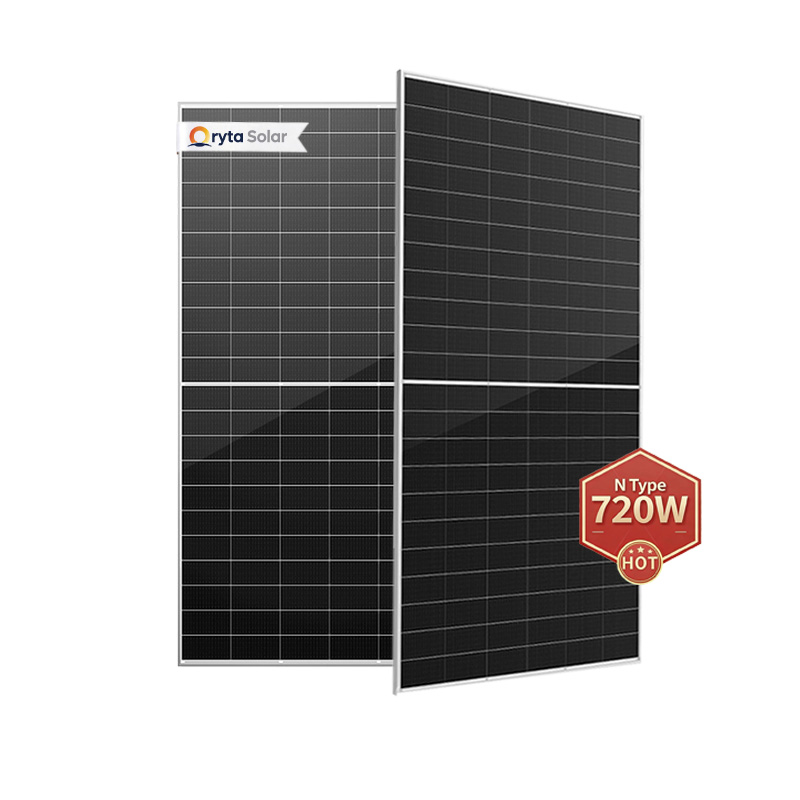 Hot Selling 700W 720W N-Type HJT Bifacial Half-Cut Shingled Solar Panels for Home Energy System