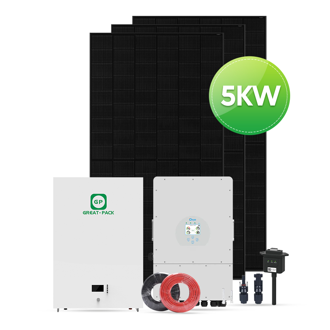 Complete Solar Set Hybrid on Grid Roof Home Energy System 3kw 5kw 6kw 8kw 10kw 12kw Pv Solar Panel Power System Kit
