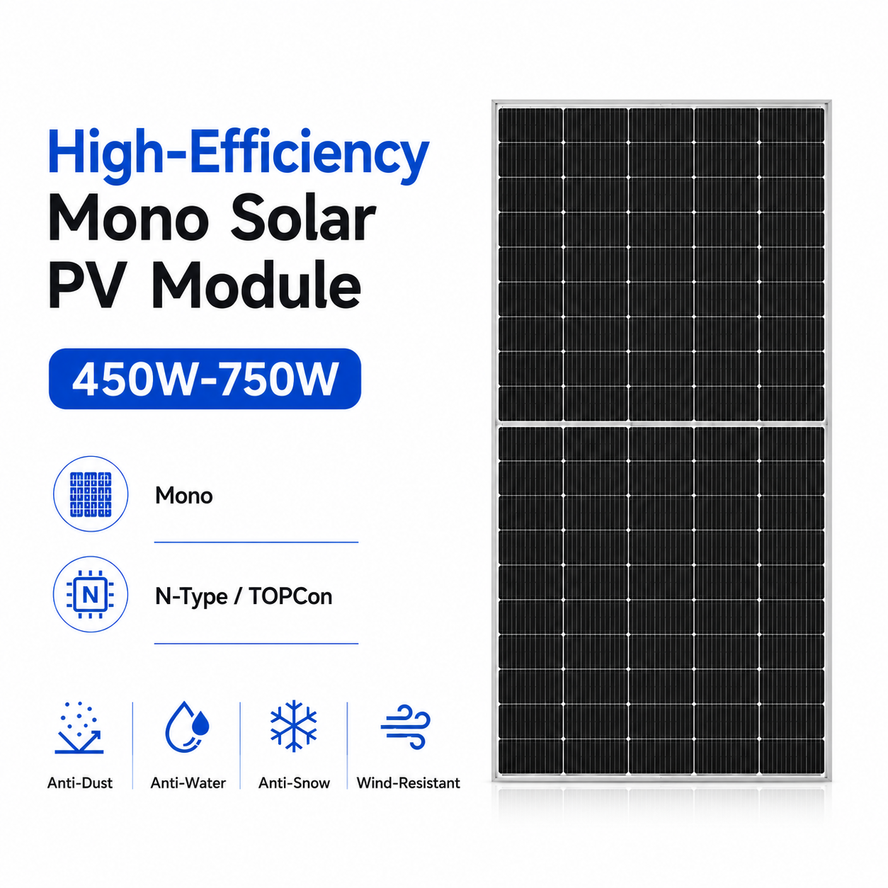 420w 450w 500w 620w 720w Mono Perc Solar Pnaels 48v Panels Solares 630 Watts Panel Solar 600 Watts De 630 Wattios Bifacial