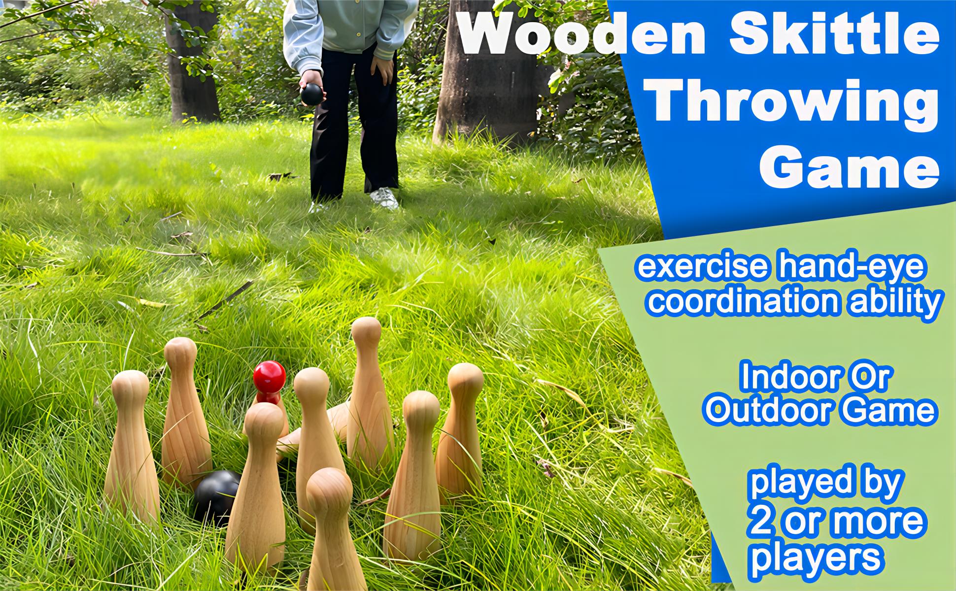 Classic Wooden Bowling Game
