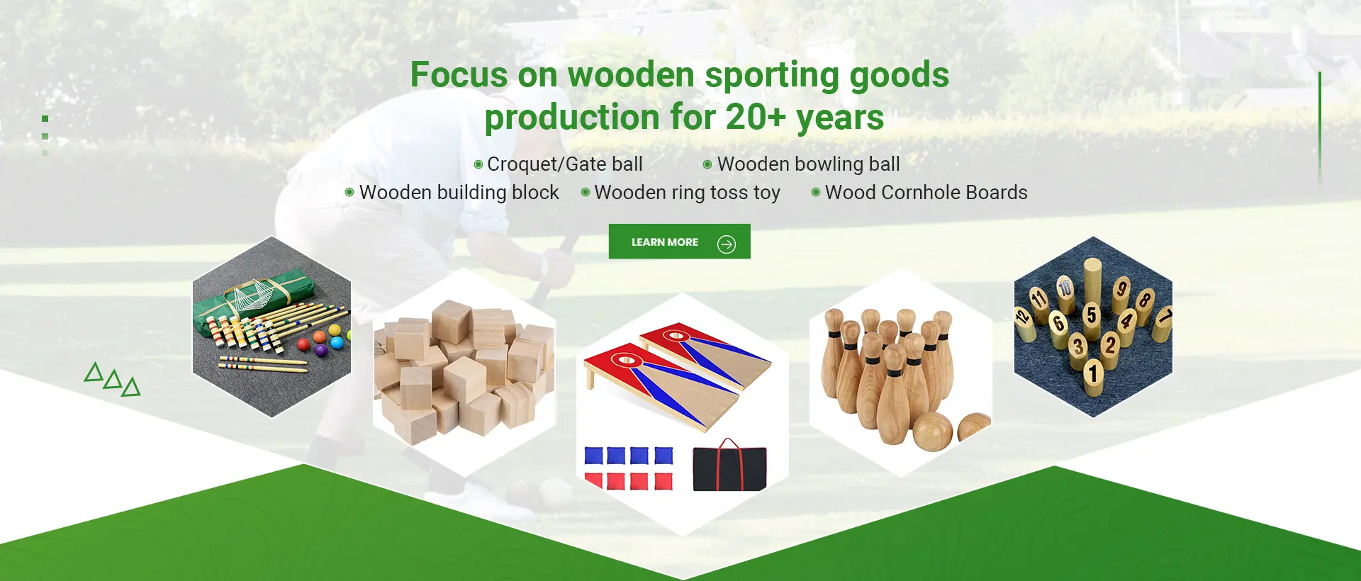 Professional Wooden Game Equipment for Family and Outdoor Recreation