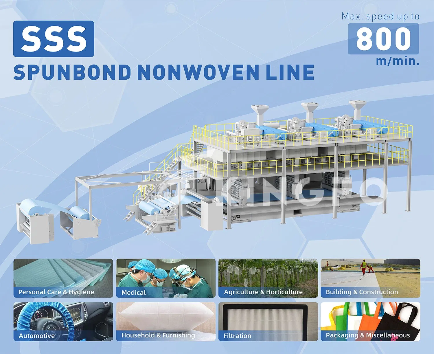 Non Woven Fabric Machine Producing Nonwovens for Diapers Incontinence Product Baby Wipes