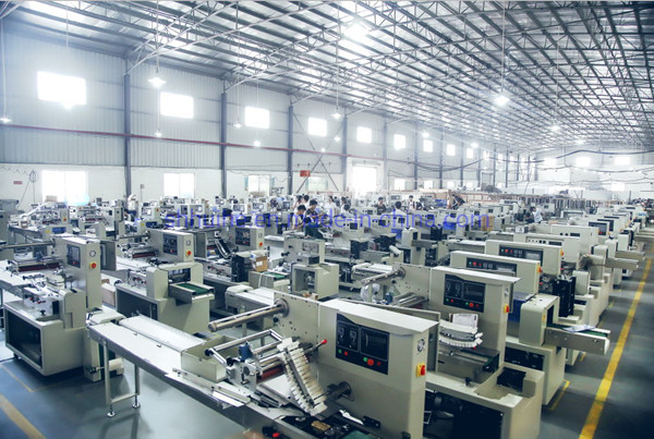 Gauze Bandage Surgical Face Mask Disposable Glove Flow Packing Machine for Packaging Plastic Cutlery Spoon Slipper Sponge