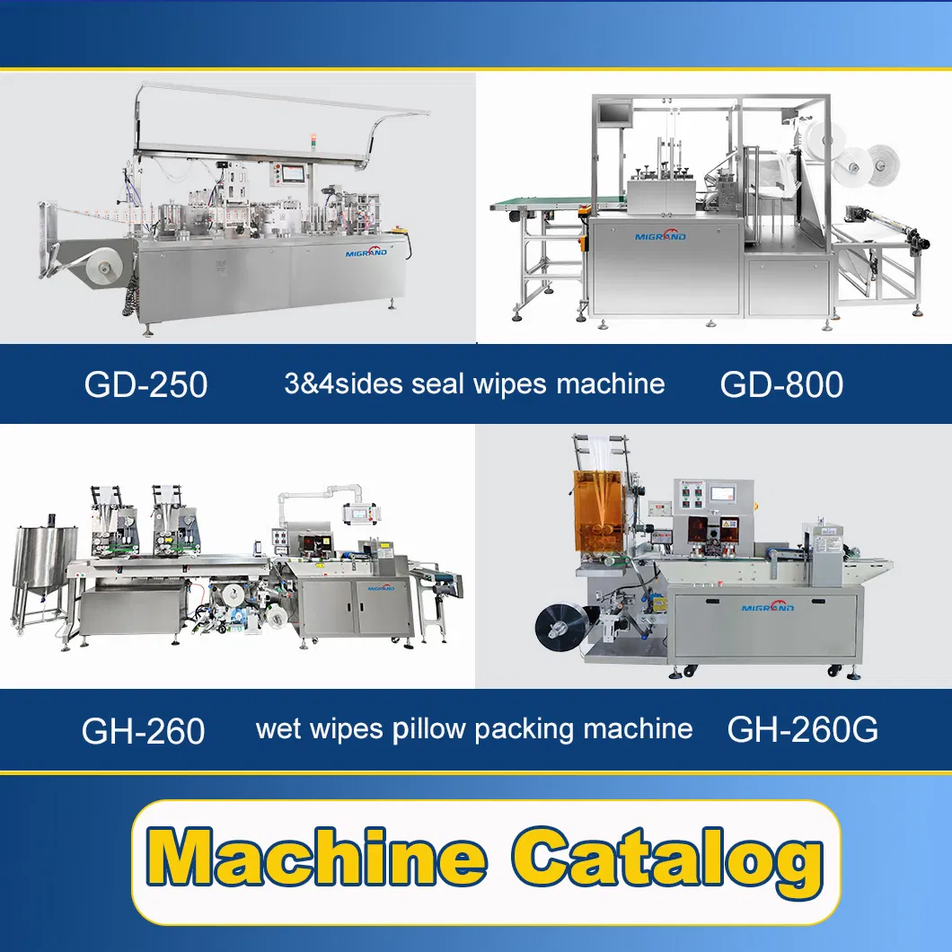 Single Wet Wipe Machine Alcohol Disinfectant Wipes &amp; Swab Making Packing Machinery Individual Sheet Wet Napkin Tissue Wipes Packaging Machine Production Line