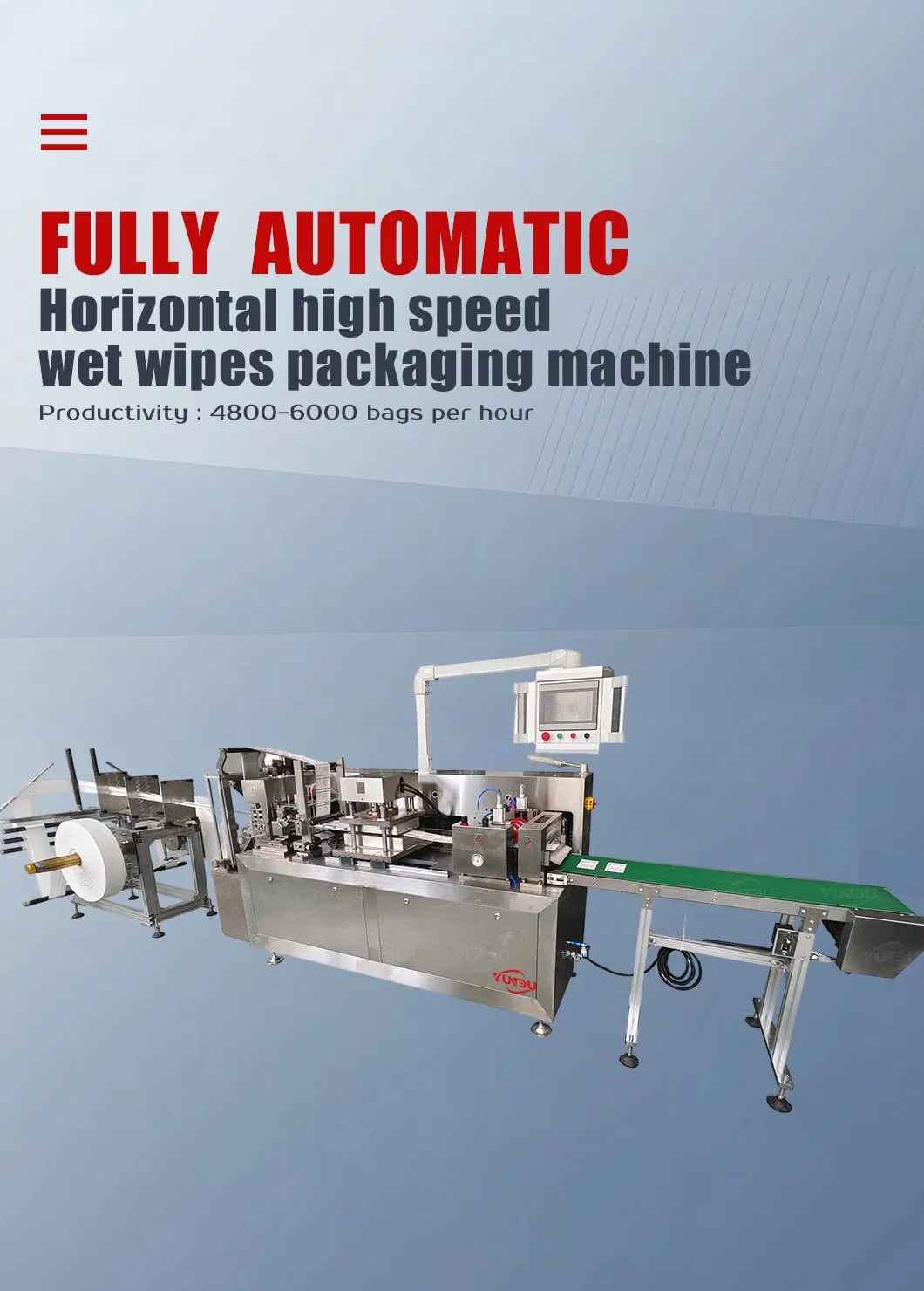 GMP-Compliant Wet Wipes Packing Machine for Alcohol Swabs &amp; Medical Disinfectant Wipes - Sterile Single-Unit Packaging Line for Antiseptic Cotton Pads