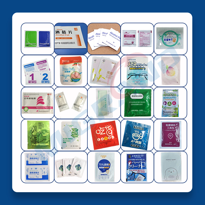 Portable 70% Alcohol Swab Prep Pads Making and Packing Machine for Travel