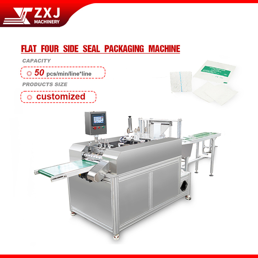 Medical Cotton Swab and Gauze Packaging Machine Four-Side Sealing Design for Healthcare Products