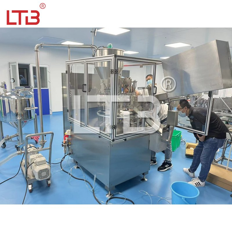 Automatic Chemical Packaging Line Cosmetics Hand Cream Shampoo Products Facial Cleanser Plastic Laminated Medical Gel Tube Filling Sealing Sealer Machine