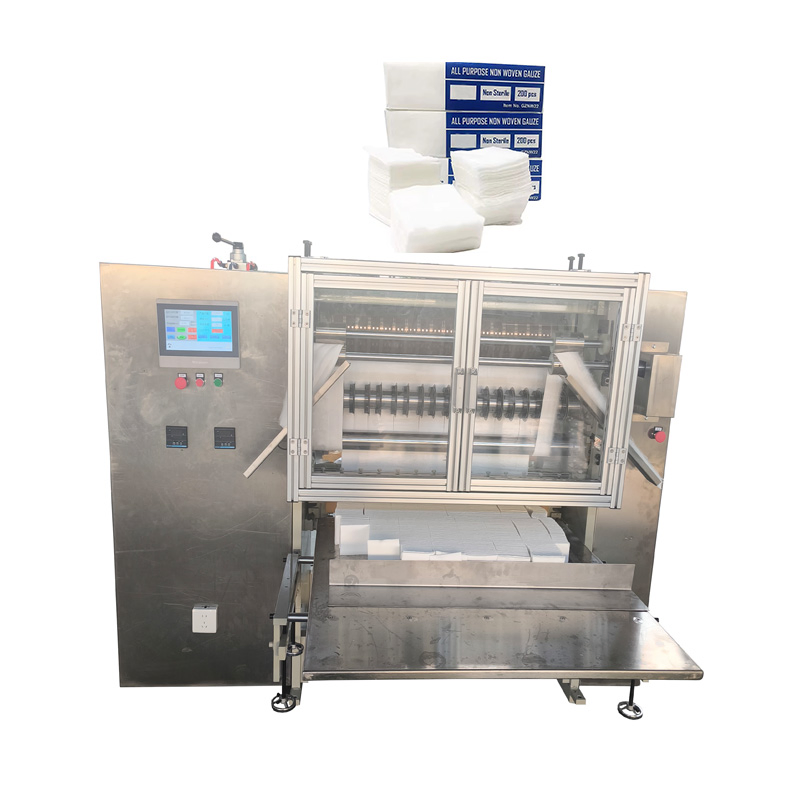 Disposable Cotton Non-Woven Fabric Gauze Sponge Pad Medical Absorbent Sponge Cotton Pads Cutting Making Machine