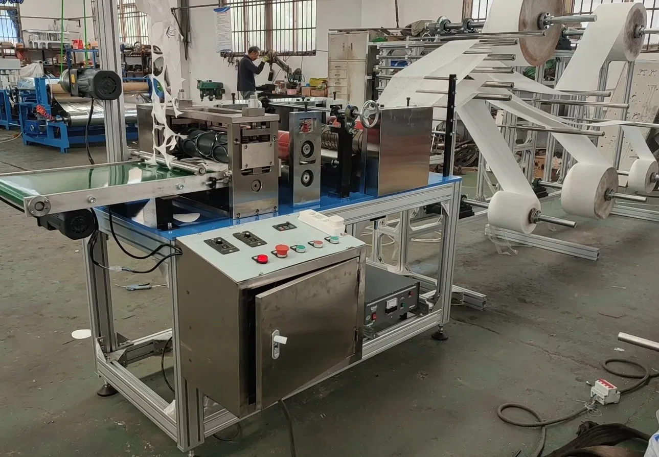 Cotton Pad Making Machine with Embossing Die Cutting Laminating Machine
