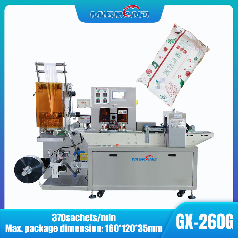 Single Wet Wipe Machine Alcohol Disinfectant Wipes &amp; Swab Making Packing Machinery Individual Sheet Wet Napkin Tissue Wipes Packaging Machine Production Line