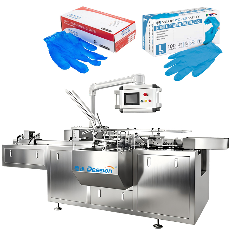 Automatic Disposable Medical Gloves Pack Cartoning Machine for Nitrile Gloves Box Packing Machine Latex Gloves Carton Packing Machine