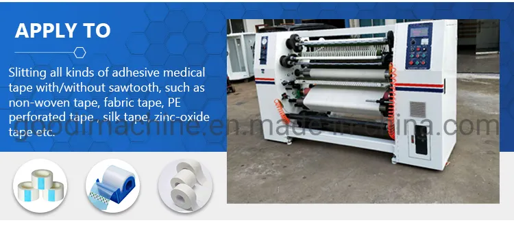 Medical tape slitting machine
