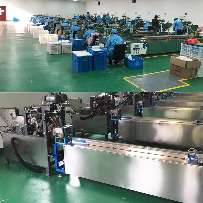 Cotton Swab with Alcohol Machine Medical Ear Cleaning Stick Cotton Buds Making Machine