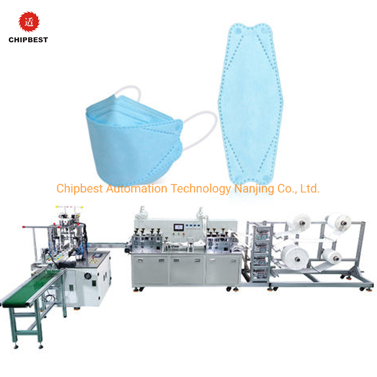 Disposable Protective Face Mask 4 Layers Filter Kf94 FFP2 Earloop Type Mask Making Machine