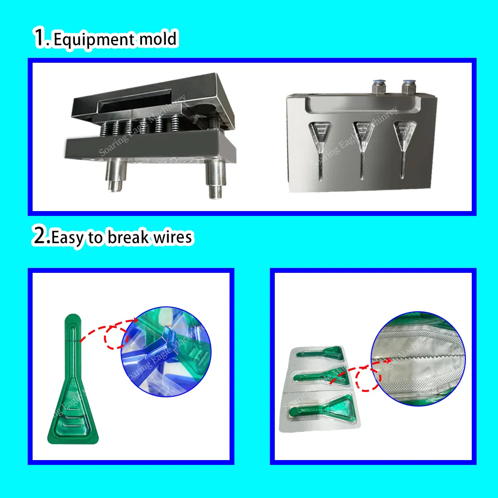 Pet Products Medicine Medical Pet Drops Internal and External Combination Blister Packaging Machine Pet Medical Shampoo Shower Gel Bister Packaging Machine