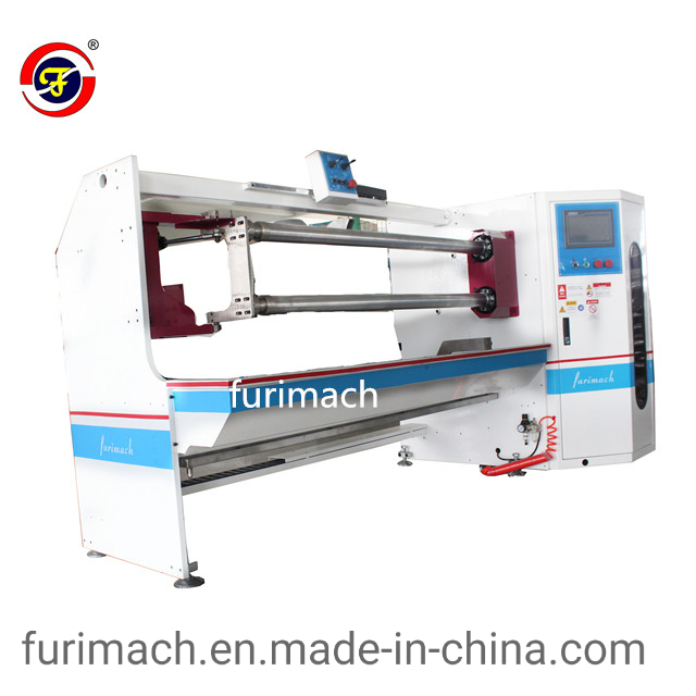 Double-Shaft Log Roll Cutting Machine for PVC, Medical Tape