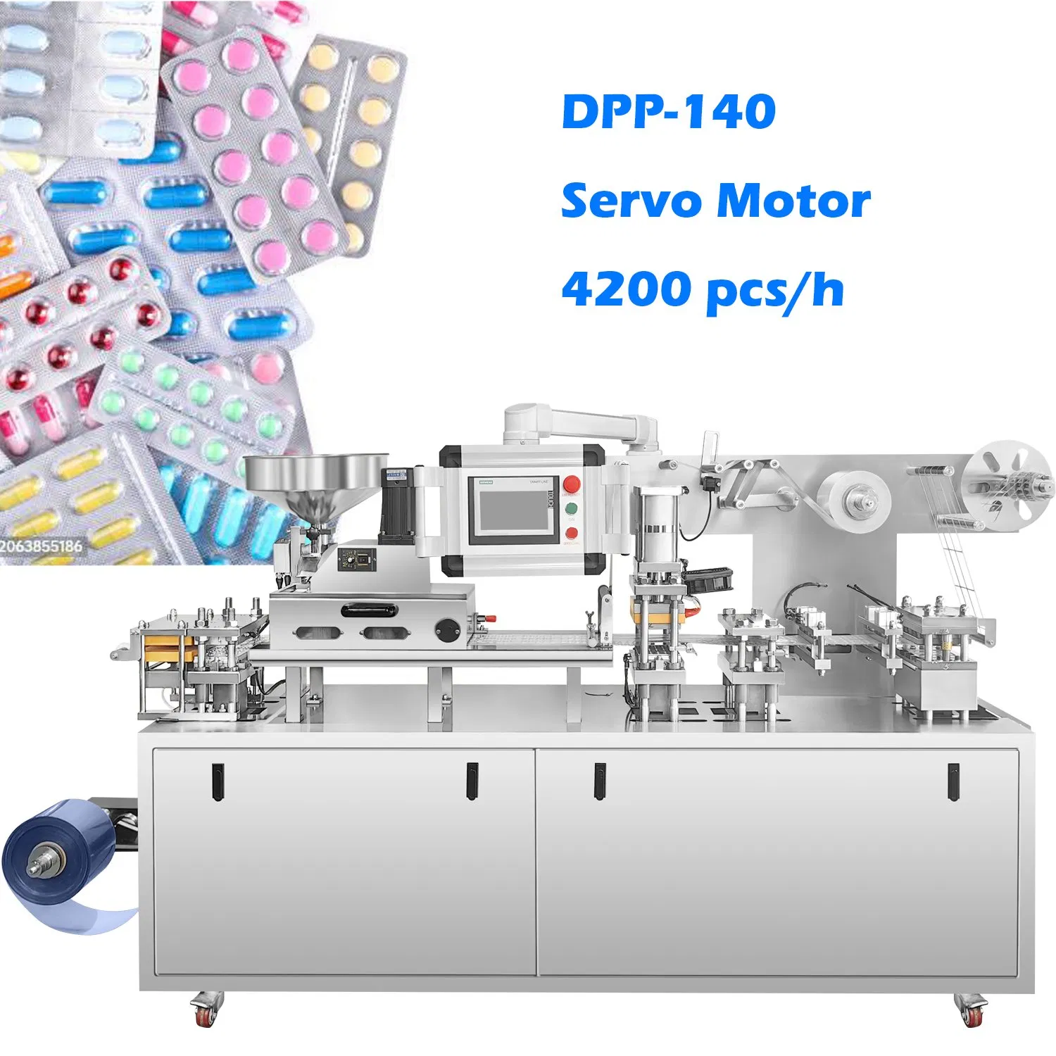 Automatic Pharmaceutical Pill Packaging Machine Tablet Capsule Blister Packing Machine