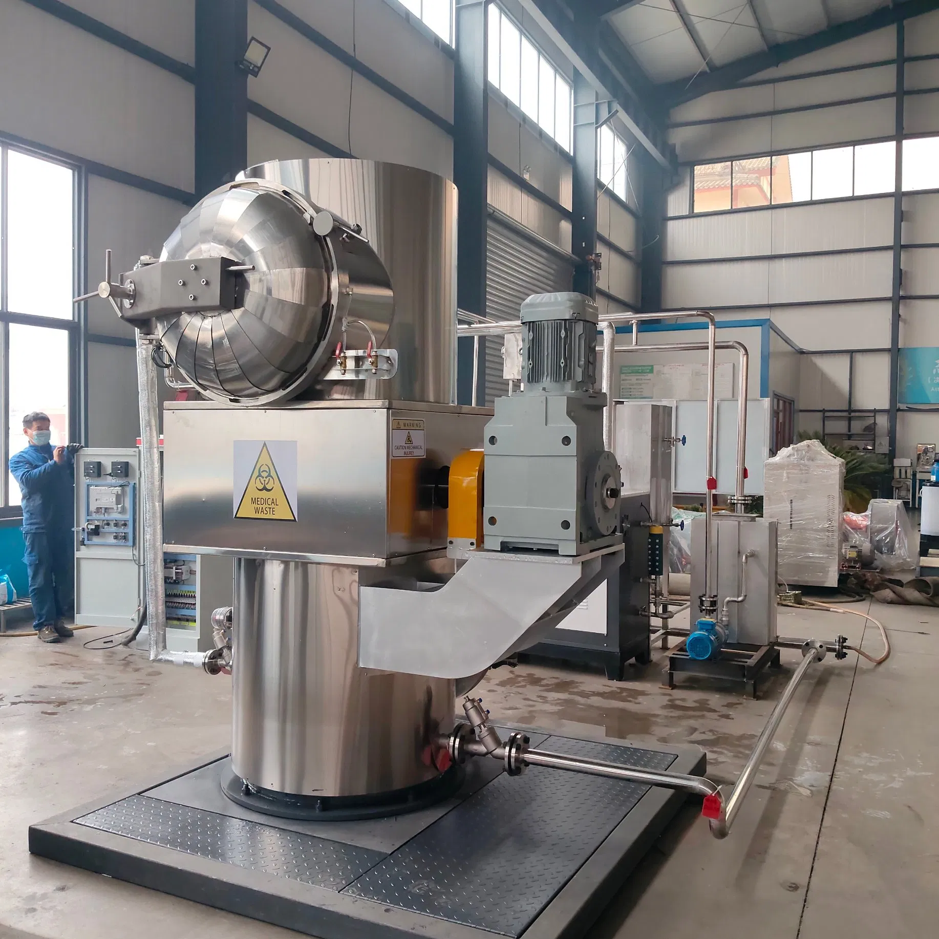 Vertical Medical Waste High-Temperature Disinfection and Sterilization Environmental Protection Equipment for Sharp Instruments/Blood-Stained Materials/Cathete