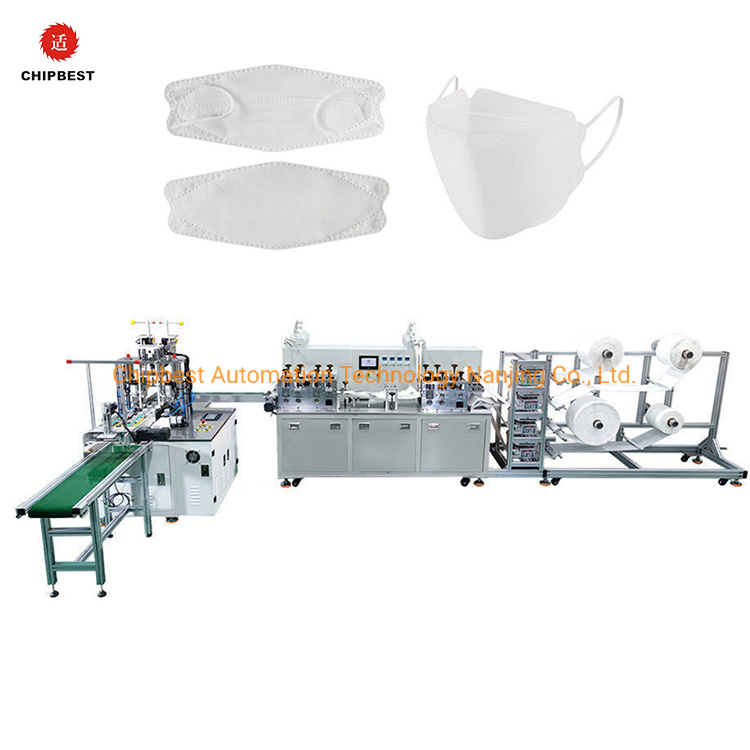 Disposable Protective Face Mask 4 Layers Filter Kf94 FFP2 Earloop Type Mask Making Machine