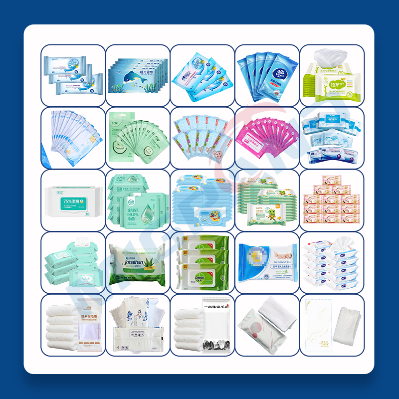 Single Wet Wipe Machine Alcohol Disinfectant Wipes &amp; Swab Making Packing Machinery Individual Sheet Wet Napkin Tissue Wipes Packaging Machine Production Line