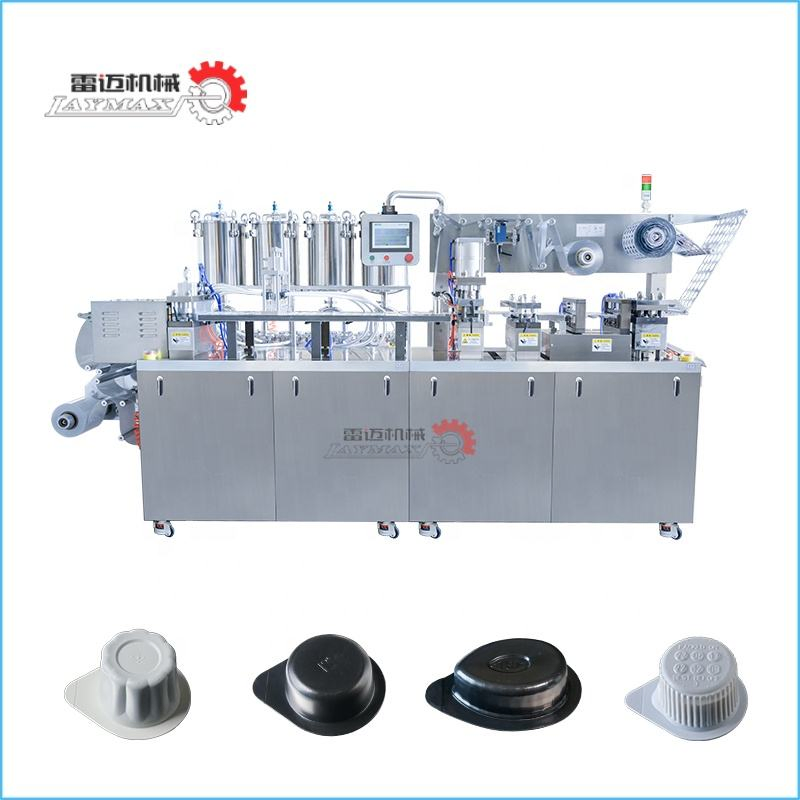 DPP High-Speed Fully Automatic Liquid Filling Blister Packing Packaging Machine for Butter Jam Honey Chilli Sauce Tea Milk Pure Water PVC Pet PS PE Aluminum