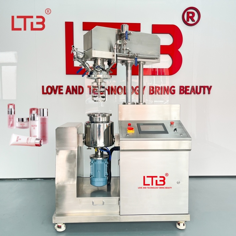 Small Manufacturing Vacuum Homogenizer Cosmetic Cream Skincare Toothpaste Making Emulsifying Pharmaceutical Paste Production Mixer Emulsifier Mixing Machine