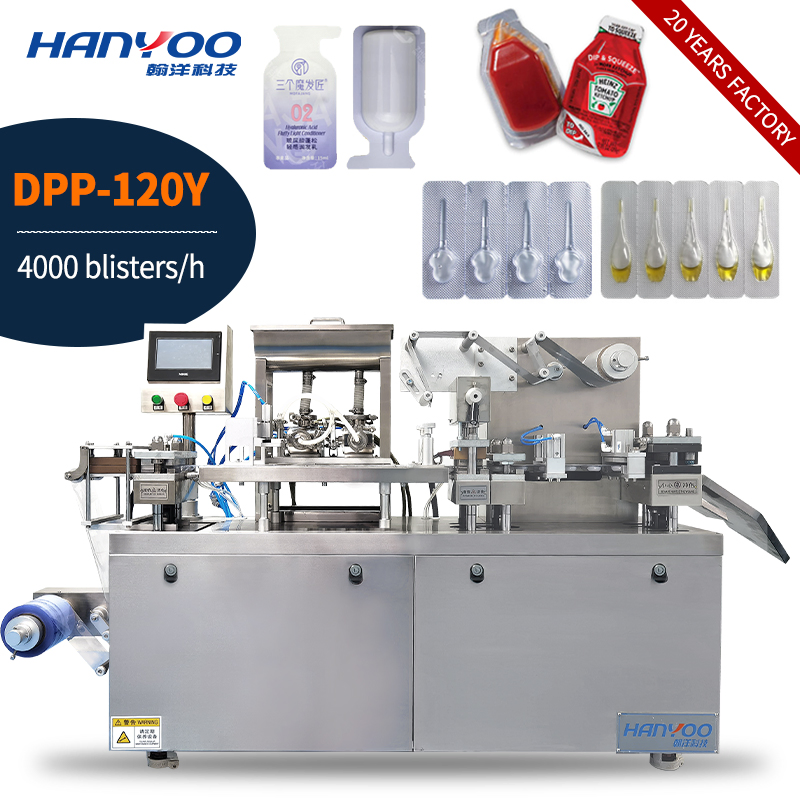 Fully Automatic Dpp Liquid Olive Oil Jam Sauce Ketchup Honey Butter Cheese Paste Cream Marmalade Blister Packing Packaging Machine