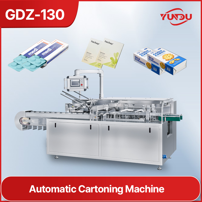 Gdz-130 Automatic Catoning Machine Medicine Capsule Blister Sachet Surgical Mask Coffeeb Biscuit Box Packing Machine Cartoning Machine