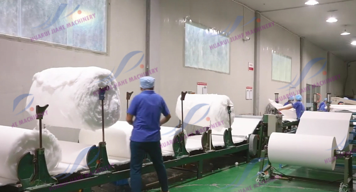 Absorbent Dental Cotton Roll Dispossable Production Machines Cotton Strip Rolling, Glue, Drying and Cutting Processing Line Factory Directly Supply