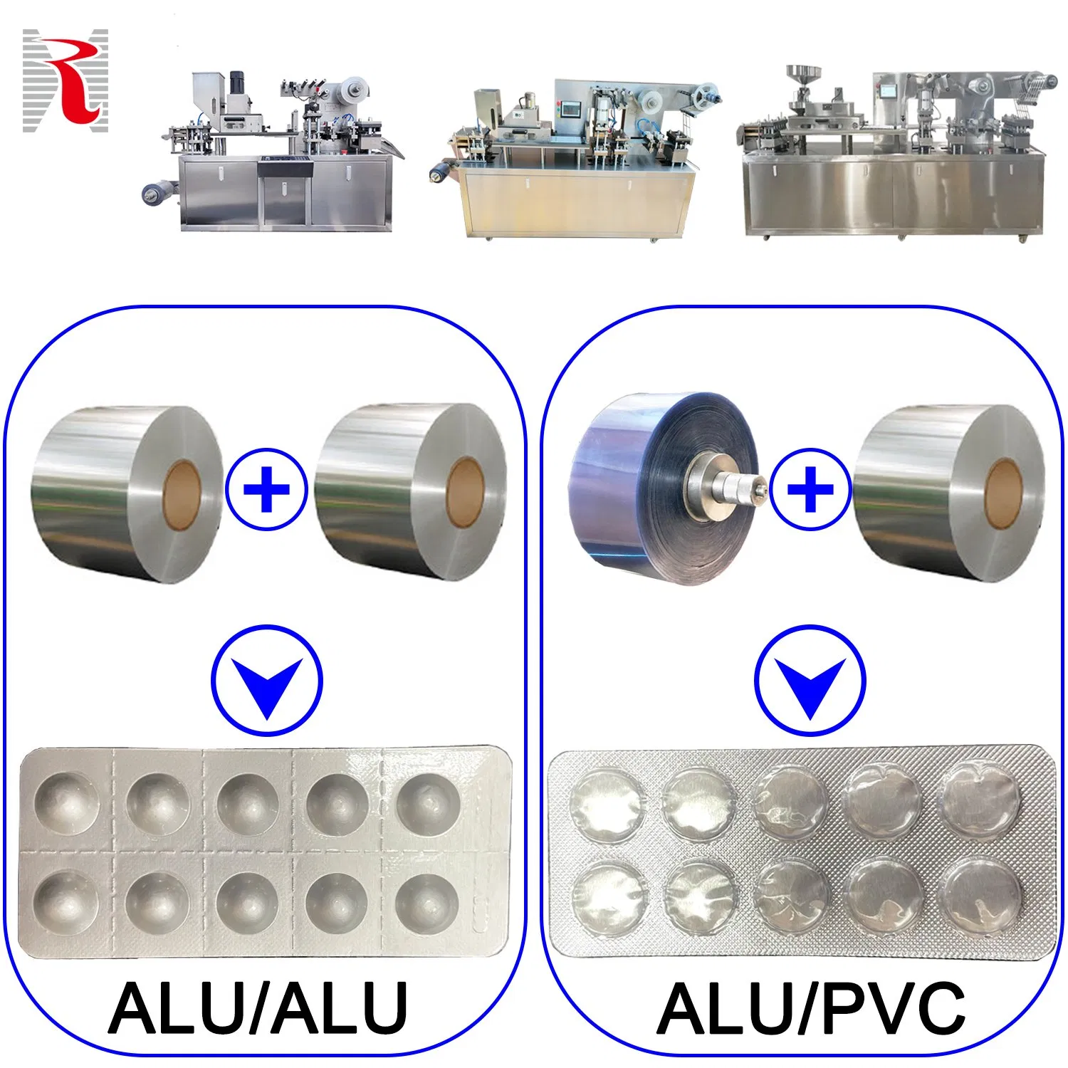 Automatic Pharmaceutical Pill Packaging Machine Tablet Capsule Blister Packing Machine