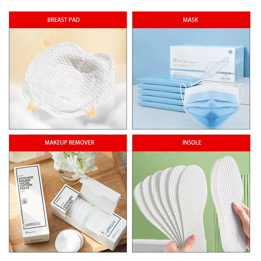 Cotton Pad Making Machine with Embossing Die Cutting Laminating Machine