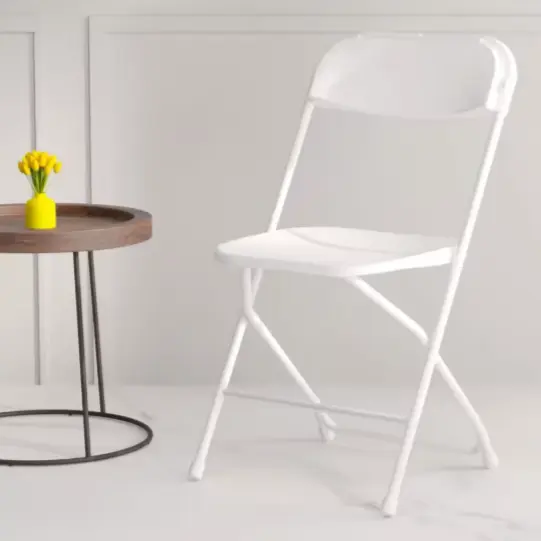 Folding chairs folded state view