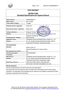 ASTM Drywall Certification